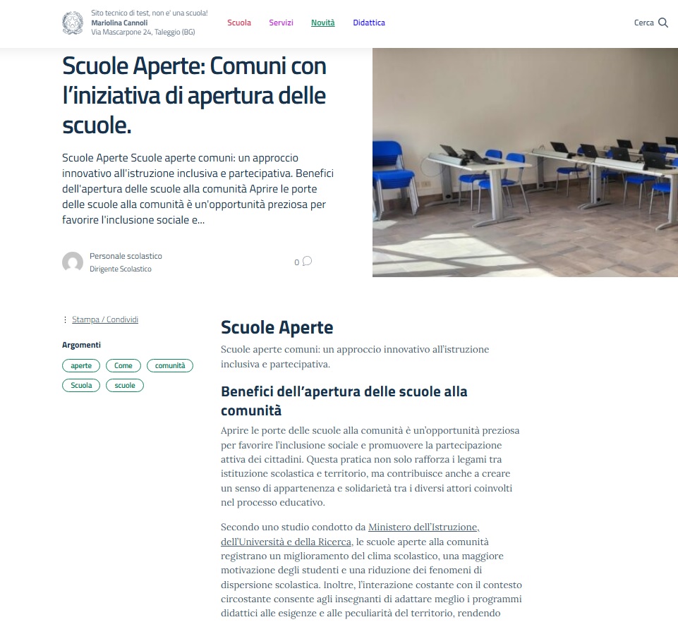 scuole aperte dopo