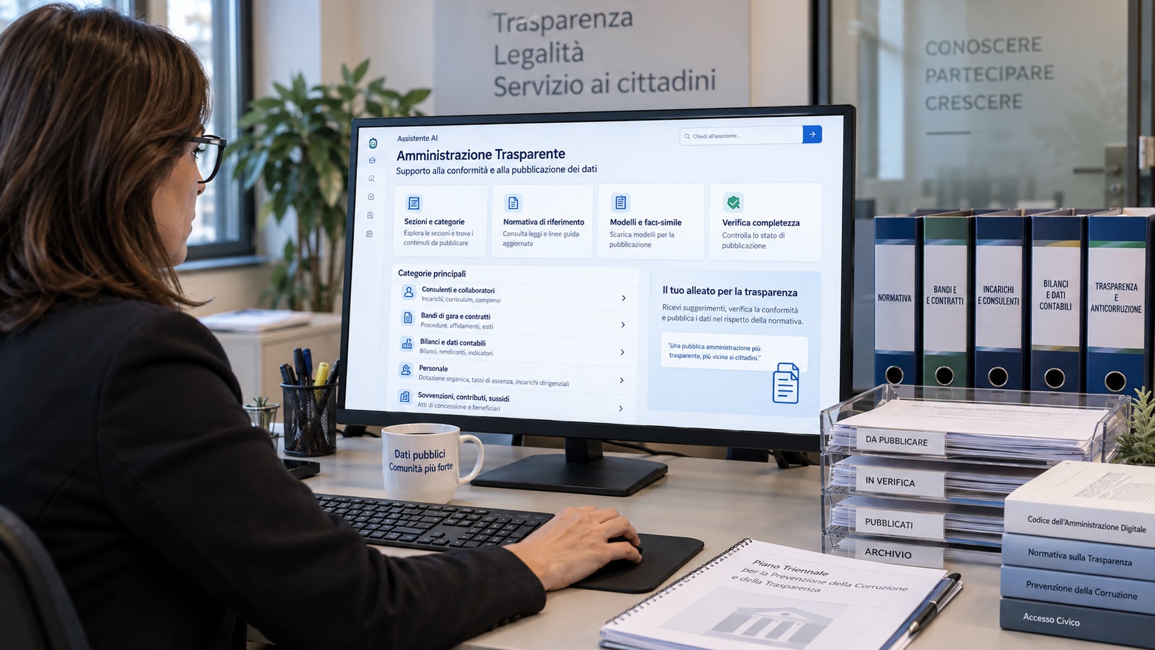 Intelligenza Artificiale per la Scuola: Chatbot, Assistenti IA e Servizi per Segreterie 4 Supporto IA per la gestione dell'Amministrazione Trasparente